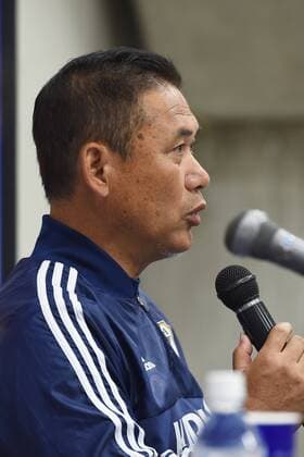 Norio Sasaki (JPN), MAY 23, 2015 - Football Soccer : Norio Sasaki head coach attends a press conference PK Pressekonferenz at Marugame Stadium, Kagawa, Japan. NOxTHIRDxPARTYxSALES.  (dlra005058)