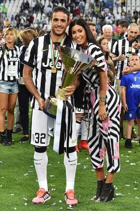 Aktuell Fußball, Italien, serie A Football ITA , Juventus Turin feiert die Meisterschaft Juventus celebration Federica Nargi, Alessandro Matri 23-05-2015 Football serie A Football ITA 2014 2015 Juventus Turin - SSC Napoli . Foto AndreaxStaccioli Insidefoto andreaxstaccioli