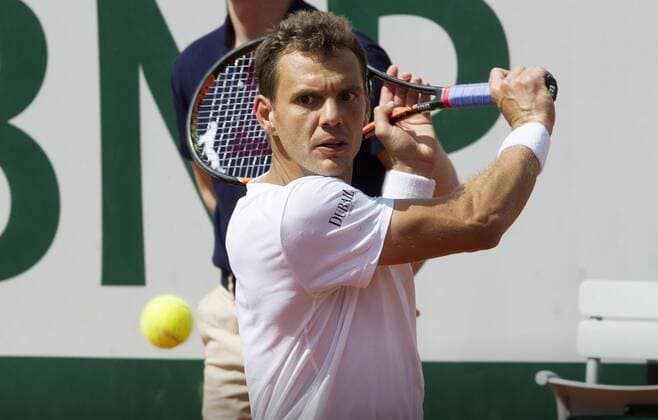 TENNIS - ATP Tennis Herren French Open 2015 PARIS,FRANCE,24.MAY.15 - TENNIS - ATP World Tour, Grand Slam, Roland Garros, French Open. Image shows Paul Henri-Mathieu (FRA). GEPAxpictures xMatthiasxHauer
