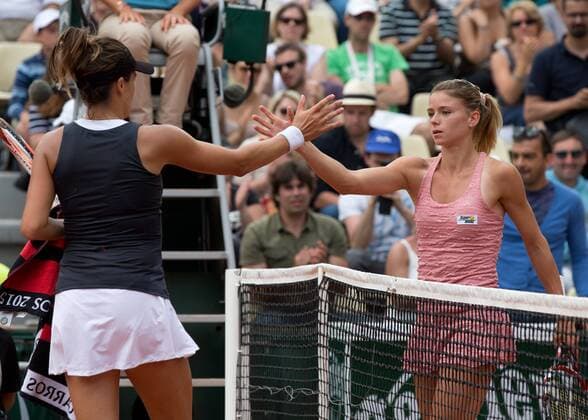 Aktuell Tennis, Grand Slam, French Open in Paris, Tag 1 Camila Giorgi (ITA) Tennis - French Open 2015 - Grand Slam ITF ATP Tennis Herren WTA Tennis Damen - Roland Garros - Paris - - France - 24 May 2015. Juergen Hasenkopf