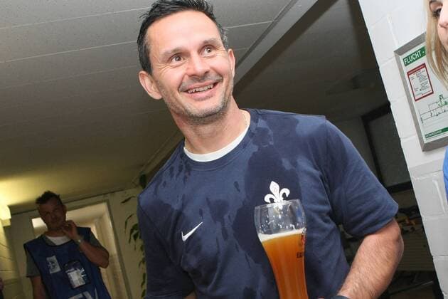 24.05.2015, xjfx, Fussball 2.Bundesliga, SV Darmstadt 98 - FC St.Pauli, v.l. Trainer Dirk Schuster (SV Darmstadt 98)