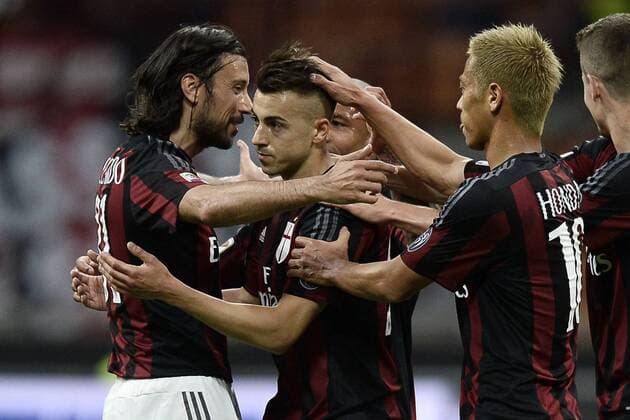 Aktuell Fußball, Italien, serie A Football ITA , AC Mailand - FC Turin 24 05 2015 - serie A Football ITA AC Milan vs Torino FC foto DanielexBuffa Image Pictured: gol Stephan El Shaarawy 