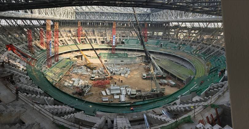 The Wuhan Optical Valley International Tennis Center is under construction in Wuhan city, central China s Hubei province, 28 December 2014.  pbu213847_08