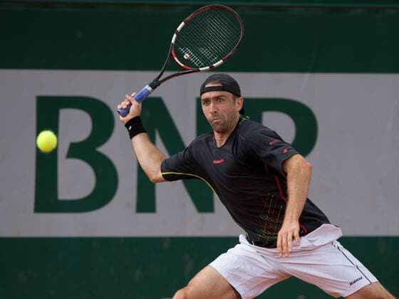 Benjamin Becker (GER) Tennis - French Open 2015 - Grand Slam ITF ATP Tennis Herren WTA Tennis Damen - Roland Garros - Paris - - France - 25 May 2015. Juergen Hasenkopf