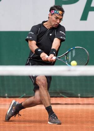 Fabio Fognini (ITA) Tennis - French Open 2015 - Grand Slam ITF ATP Tennis Herren WTA Tennis Damen - Roland Garros - Paris - - France - 25 May 2015. Juergen Hasenkopf