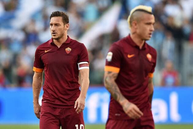 Francesco Totti, Radja Nainggolan Roma Roma 25-05-2015 Stadio Olimpico Football Calcio Serie A 2014 2015 Lazio - AS Roma. andreaxstaccioli