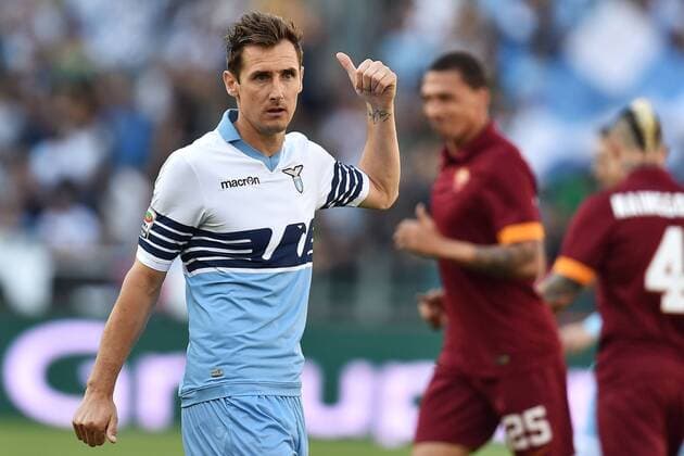 Aktuell Fußball, Italien, Serie A, Lazio Rom - AS Rom Miroslav Klose Lazio Roma 25-05-2015 Stadio Olimpico Football Calcio Serie A 2014 2015 Lazio - AS Roma. andreaxstaccioli