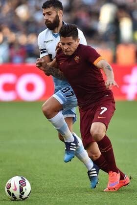 Aktuell Fußball, Italien, Serie A, Lazio Rom - AS Rom Antonio Candreva Lazio, Manuel Iturbe Roma Roma 25-05-2015 Stadio Olimpico Football Calcio Serie A 2014 2015 Lazio - AS Roma. andreaxstaccioli