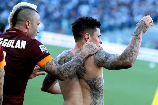 Manuel Iturbe Roma Goal celebration 0-1 Roma 25-05-2015 Stadio Olimpico Football Calcio Serie A 2014 2015 Lazio - AS Roma. andreaxstaccioli