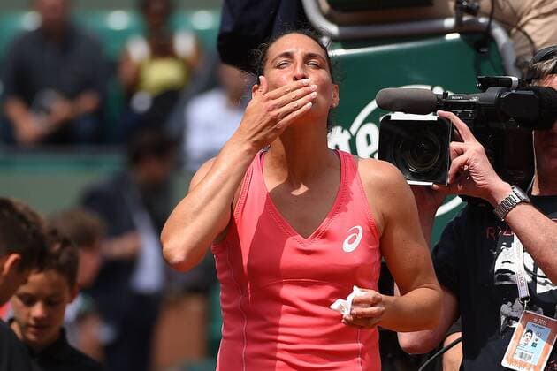 Virginie Razzano (FRA) TENNIS : Roland Garros 2015 - Internationaux de France - 25 05 2015 TennisMagazine Panoramic 