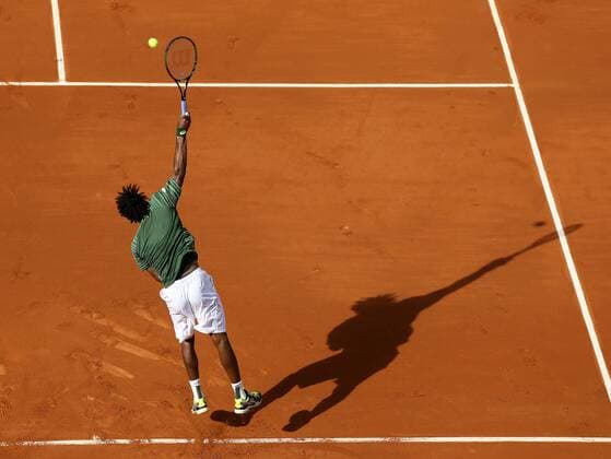 Foto : Gael Monfils ( FRA ) Tennis French Open in Paris Mo. 25.05.2015