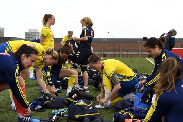 May 25, 2015 - Toronto, Kanada - 150525 Therese Sjögran Training Schweden CarlxSandin  - ZUMAb138