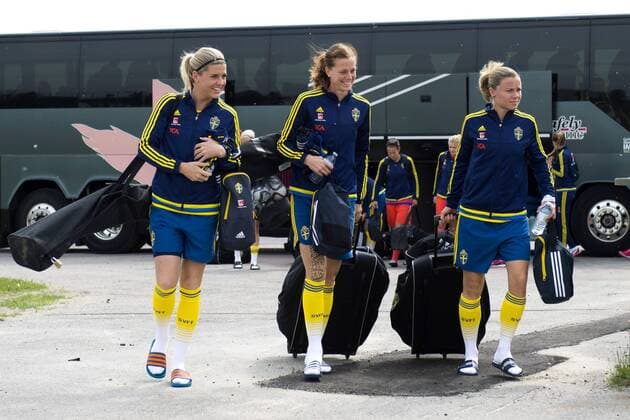 May 25, 2015 - Toronto, Kanada - 150525 Schwedens Olivia Schough, Lotta Schelin, Sara Thunebro Training Schweden CarlxSandin  - ZUMAb138