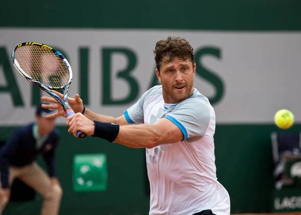 Michael Berrer (GER) Tennis - French Open 2015 - Grand Slam ITF ATP Tennis Herren WTA Tennis Damen - Roland Garros - Paris - - France - 26 May 2015. Juergen Hasenkopf