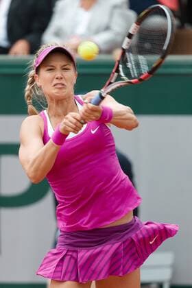 May 26, 2015: Eugenie Bouchard (CAN) in action in a 1st round match against Kristina Mladenovic (FRA) on day three of the 2015 French Open tennis tournament at Roland Garros in Paris, France. Mladenovic won 64 64. Sydney Low Cal Media. Tennis 2015: French Open MAY 26 - ZUMAc04_