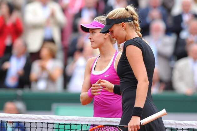 Kristina Mladenovic (Fra) def Eugenie Bouchard (Can) TENNIS : Tournoi de Roland Garros 2015 - 26 05 2015 TennisMagazine Panoramic 