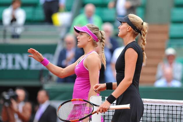 Kristina Mladenovic (Fra) def Eugenie Bouchard (Can) TENNIS : Tournoi de Roland Garros 2015 - 26 05 2015 TennisMagazine Panoramic 