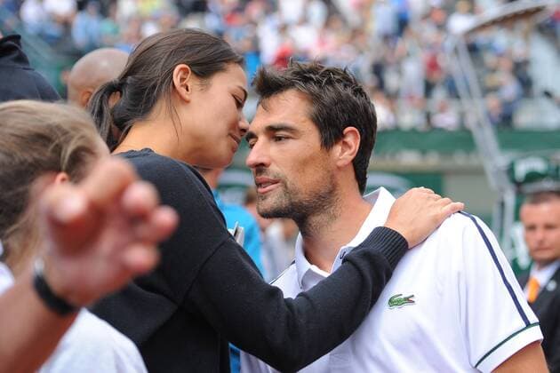 Jeremy Chardy (Fra) und Alize Lim TENNIS : Roland Garros 2015 - 26 05 2015 TennisMagazine Panoramic 