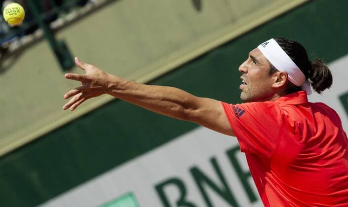 TENNIS - ATP Tennis Herren French Open 2015 PARIS,FRANCE,27.MAY.15 - TENNIS - ATP World Tour, Grand Slam, Roland Garros, French Open. Image shows Marcos Baghdatis (CYP). GEPAxpictures xMatthiasxHauer
