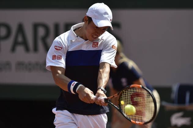 PARIS, 27.05.2015, Kei Nishikori (JPN) bei den Tennis French Open 2015 in Paris