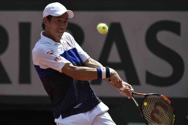 PARIS, 27.05.2015, Kei Nishikori (JPN) bei den Tennis French Open 2015 in Paris