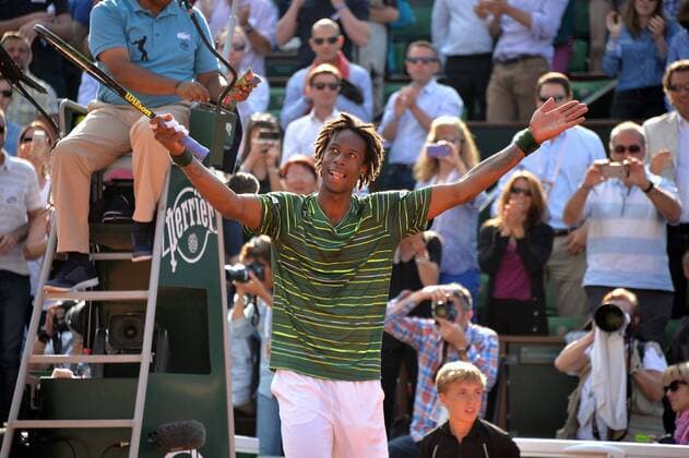 Gael Monfils (fra) vs Diego Schwartzman (arg) - 2eme tour SH TENNIS : Roland Garros 2015 - Internationaux de France - 27 05 2015 AnthonyBIBARD FEP Panoramic 