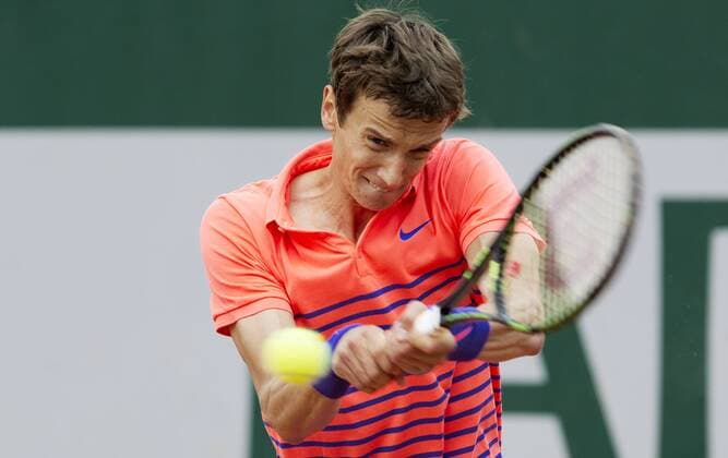 TENNIS - ATP Tennis Herren French Open 2015 PARIS,FRANCE,28.MAY.15 - TENNIS - ATP World Tour, Grand Slam, Roland Garros, French Open. Image shows Andrey Kuznetsov (RUS). GEPAxpictures xMatthiasxHauer