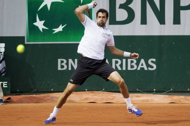 TENNIS - ATP Tennis Herren French Open 2015 PARIS,FRANCE,28.MAY.15 - TENNIS - ATP World Tour, Grand Slam, Roland Garros, French Open. Image shows Jeremy Chardy (FRA). GEPAxpictures xMatthiasxHauer
