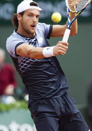 TENNIS - ATP Tennis Herren French Open 2015 PARIS,FRANCE,28.MAY.15 - TENNIS - ATP World Tour, Grand Slam, Roland Garros, French Open. Image shows Joao Sousa (POR). GEPAxpictures xMatthiasxHauer
