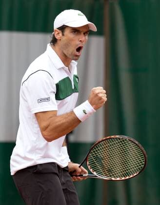 Pablo Andujar (ESP) macht die Faust und jubelt,Jubel,Emotion, Tennis - French Open 2015 - Grand Slam ITF ATP Tennis Herren WTA Tennis Damen - Roland Garros - Paris - - France - 28 May 2015. Juergen Hasenkopf