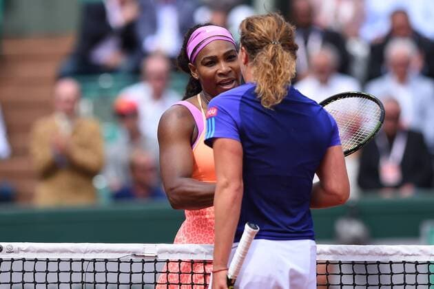 Serena Williams (USA), Anna-Lena Friedsam - Tennis, French Open 2015, Roland Garros in Paris Frankreich - 28 05 2015 TennisMagazine Panoramic 