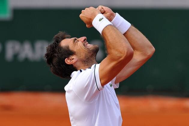 Jeremy Chardy (FRA) - Tennis, French Open 2015, Roland Garros in Paris Frankreich- 28 05 2015 TennisMagazine Panoramic 