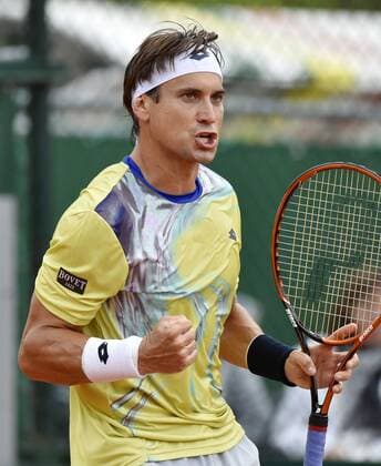 Ferrer reaches 3rd round at Roland Garros David Ferrer of Spain reacts after winning a point during his second-round match against compatriot Daniel Gimeno-Traver at the French Open tennis tournament in Paris on May 28, 2015. Ferrer won 6-3, 6-2, 6-1. 