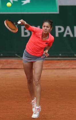 Andreea Mitu, ROM, during second round of 2015 French Open in Paris, 28 05 2015; -