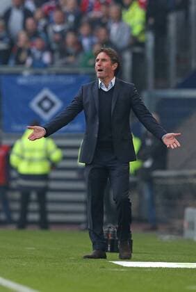 28.05.2015, Fussball Saison 2014 2015, Relegation Hinspiel, Hamburger SV - Karlsruher SC in der IMTECH-Arena Hamburg, Trainer Bruno Labbadia (Hamburg) 