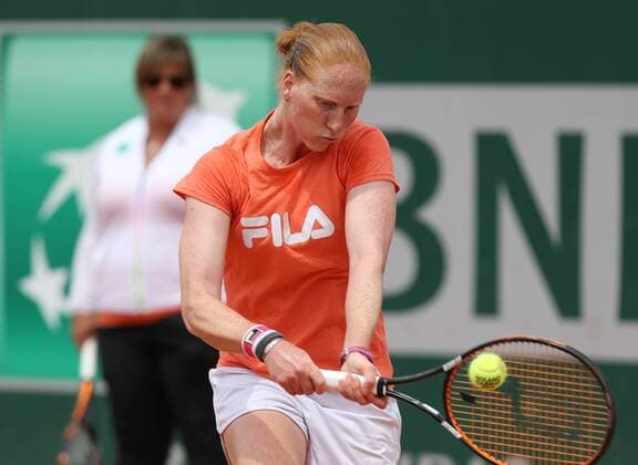- PARIS, FRANCE: Belgian Alison Van Uytvanck pictured in action during a training session at the Roland Garros French Open tennis tournament, in Paris, France, Friday 29 May 2015. The Roland Garros Grand Slam takes place from 24 May to 07 June 2015. VIRGINIExLEFOUR  x04633039x