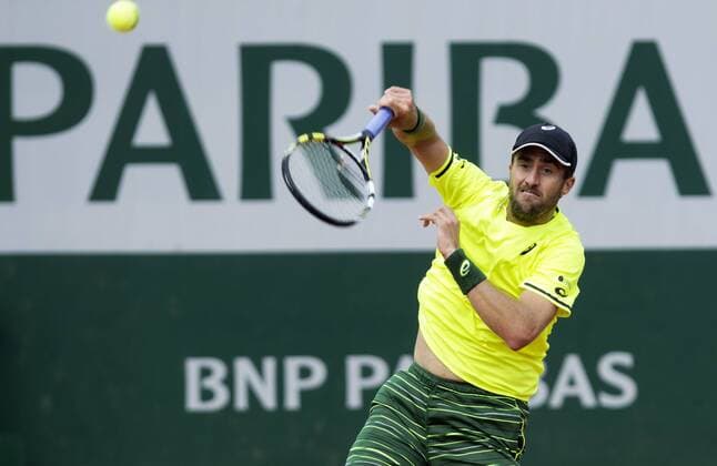 TENNIS - ATP Tennis Herren French Open 2015 PARIS,FRANCE,29.MAY.15 - TENNIS - ATP World Tour, Grand Slam, Roland Garros, French Open. Image shows Steve Johnson (USA). GEPAxpictures xMatthiasxHauer