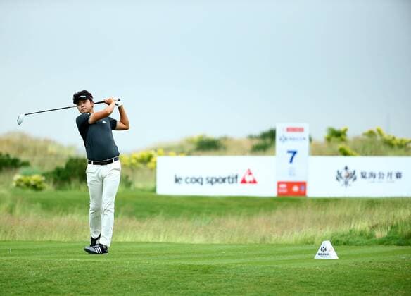 SHANGHAI, CHINA - MAY 29: (CHINA OUT) Hoon Heui Lee of South Korea in action during the second round match in 2015 Pingan Bank China Tour - PGA Golf Herren Tour China Series - Lanhai Open at Lan Hai International Golf Club on May 29, 2015 in Shanghai, China.  CFP468201816 