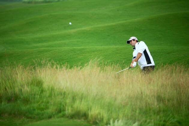SHANGHAI, CHINA - MAY 29: (CHINA OUT) John Delprete of the United States in action during the second round match in 2015 Pingan Bank China Tour - PGA Golf Herren Tour China Series - Lanhai Open at Lan Hai International Golf Club on May 29, 2015 in Shanghai, China.  CFP468201817 