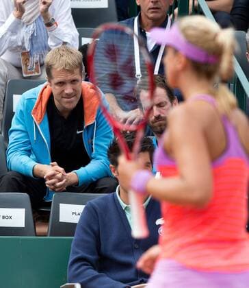 Team Lisicki in der Spieler Loge, Freund Oliver Pocher, unscharf im Vordergrund Sabine Lisicki. Tennis - French Open 2015 - Grand Slam ITF ATP Tennis Herren WTA Tennis Damen - Roland Garros - Paris - - France - 29 May 2015.