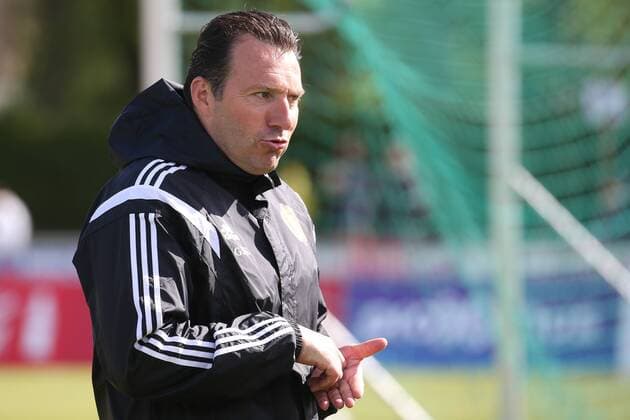 - KNOKKE-HEIST, BELGIUM: Belgium s head coach Marc Wilmots pictured during a training session on the third day of the training camp of Belgian national soccer team The Red Devils in Knokke-Heist, Saturday 30 May 2015. The Devils are preparing for a friendly game against France and a Euro 2016 qualification game against Wales. BRUNOxFAHY  x04633431x