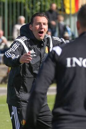 - KNOKKE-HEIST, BELGIUM: Belgium s head coach Marc Wilmots pictured during a training session on the third day of the training camp of Belgian national soccer team The Red Devils in Knokke-Heist, Saturday 30 May 2015. The Devils are preparing for a friendly game against France and a Euro 2016 qualification game against Wales. BRUNOxFAHY  x04633434x