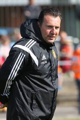 - KNOKKE-HEIST, BELGIUM: Belgium s head coach Marc Wilmots pictured during a training session on the third day of the training camp of Belgian national soccer team The Red Devils in Knokke-Heist, Saturday 30 May 2015. The Devils are preparing for a friendly game against France and a Euro 2016 qualification game against Wales. BRUNOxFAHY  x04633437x