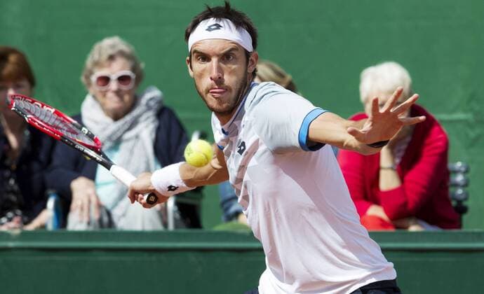 TENNIS - ATP Tennis Herren French Open 2015 PARIS,FRANCE,30.MAY.15 - TENNIS - ATP World Tour, Grand Slam, Roland Garros, French Open. Image shows Leonardo Mayer (ARG). GEPAxpictures xMatthiasxHauer