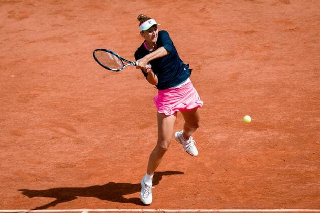 May 30, 2015: Irina-Camelia BEGU of Romania in action in a 3rd round match against Petra KVITOVA of Czech Republic on day seven of the 2015 French Open tennis tournament at Roland Garros in Paris, France. KVITOVA won 63 62. Sydney Low Cal Media. Tennis 2015: French Open MAY 30 - ZUMAc04_