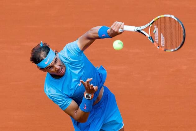 May 30, 2015: Rafael NADAL of Spain in action in a 3rd round match against Andrey Kuznetsov of the Russian Federation on day seven of the 2015 French Open tennis tournament at Roland Garros in Paris, France. Sydney Low Cal Media. Tennis 2015: French Open MAY 30 - ZUMAc04_