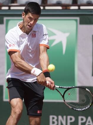 May 30, 2015: Novak Djokovic of Serbia, in action during the French Open, Stade Roland Garros, Paris, France TENNIS: MAY 30 French Open Icon250150530010 EDITORIAL USE ONLY