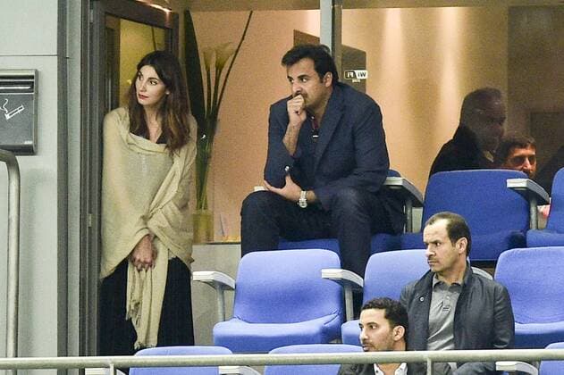 Le Prince Tamim bin Hamad al Thani - proprietaire du PSG FOOTBALL : PSG vs Auxerre - Finale coupe de France - 30 05 2015 