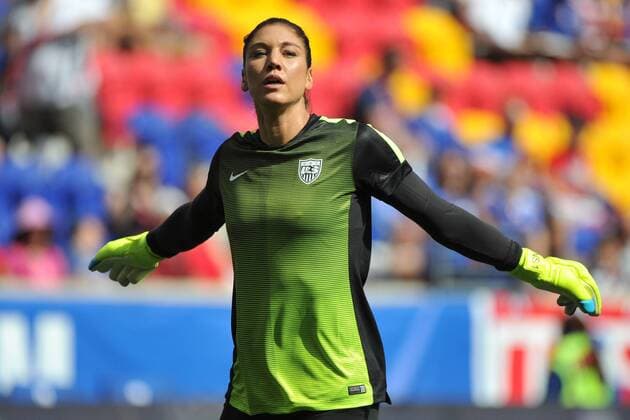 May 30, 2015 - Harrison, New Jersey, U.S - US WomenÃ¢â‚¬â ¢s national team Nationalteam goalkeeper HOPE SOLO (1) warms up prior to a pre-Women s World Cup friendly at Red Bull Arena in Harrison New Jersey The USWNT draws with Korea Republic 0 to 0 FIFA 2015 - USWNT draws with Korea Republic - ZUMAa301