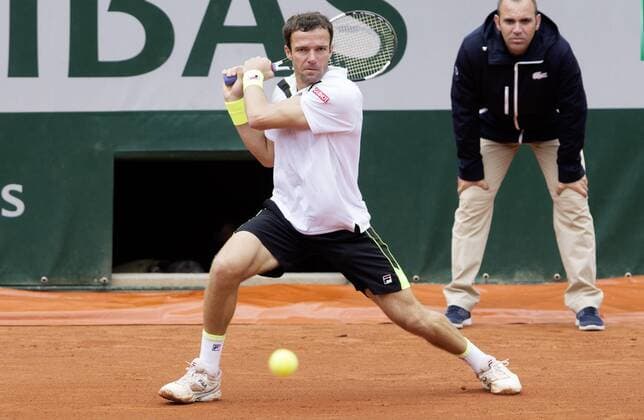 TENNIS - ATP Tennis Herren French Open 2015 PARIS,FRANCE,31.MAY.15 - TENNIS - ATP World Tour, Grand Slam, Roland Garros, French Open. Image shows Teymuraz Gabashvili (RUS). GEPAxpictures xMatthiasxHauer